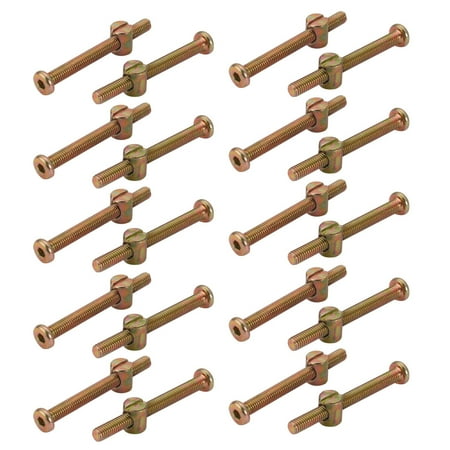 M6x60mm vis à vis écrou drill Croix meuble fabricant merrain 10pcs